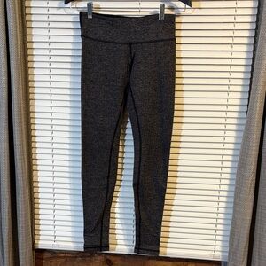Lululemon Athletica Black Herringbone Patterned Leggings
